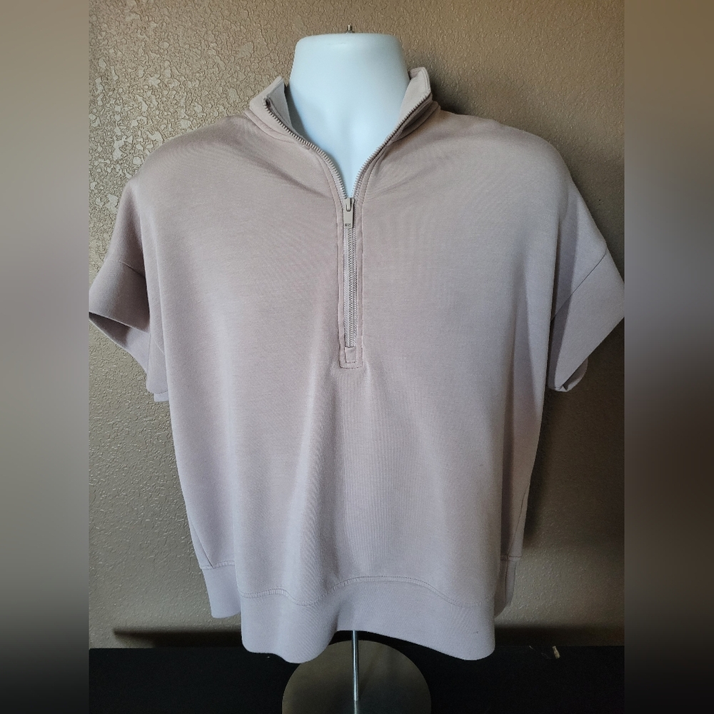 RAE MODE Half-Zip Short Sleeve Sweatshirt